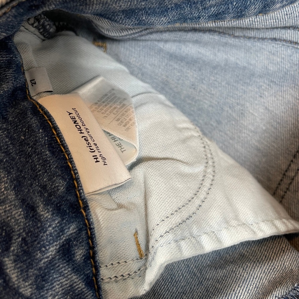 Joes Jeans Size 27 Hi Rise Honey Curvy Bootcut Medium Wash Raw Hem Denim View 4